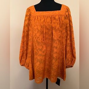 New Women’s 3/4 Sleeve Blouse, Copper, Size XL